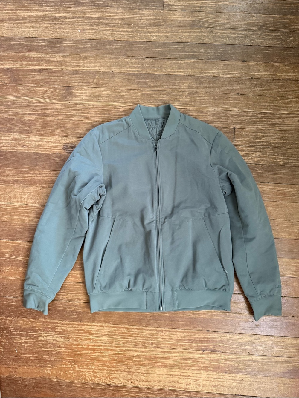Lululemon Men's Olive Green Switch Over Reversible Bomber Jacket Size Medium